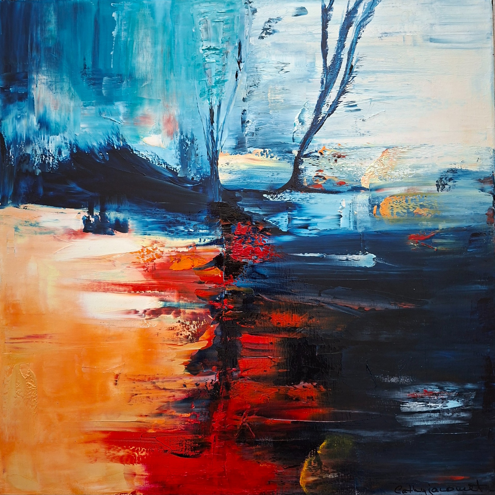 "IMAGINE "  Huile 50 cm x 50 cm